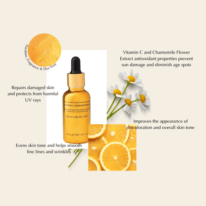 Brightening Vitamin C Glow Serum for Sensitive & Dry Skin – Vegan, Gluten-Free, Anti-Aging, Fragrance-Free