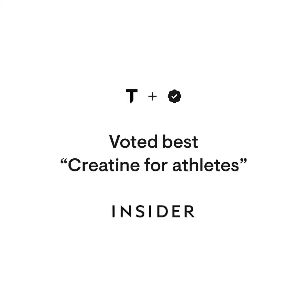 Text graphic stating Voted best Creatine for athletes by Insider.